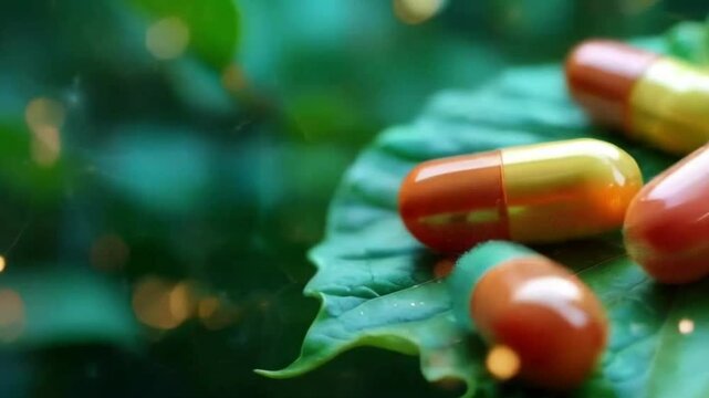 medicine drug tablets capsule on medical equipment, healthcare concept video