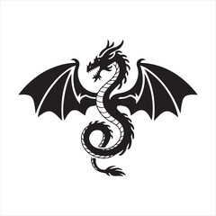 Dragon vector art illustration