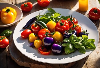 vibrant ingredients beautifully arranged create mouthwatering culinary delight various colors textures showcased artistic presentation, appetizer