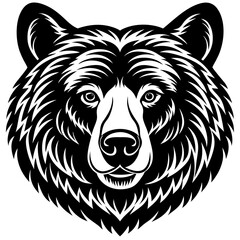 head of a bear vector art