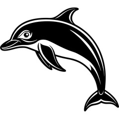 dolphin vector on white background
