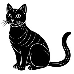 black cat vector