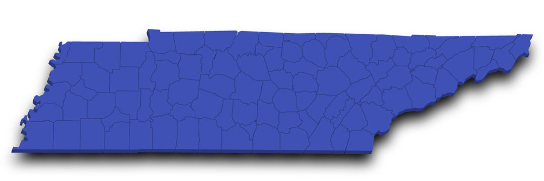 recommend clip art: 3d Tennessee map with color. United State of America, US, United State