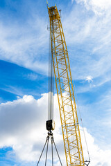 Crane truck construction in Miami Florida.