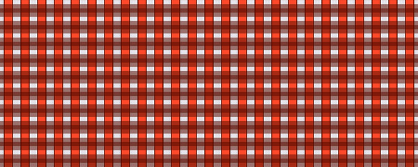 Red gingham fabric square checkered seamless pattern vintage background.