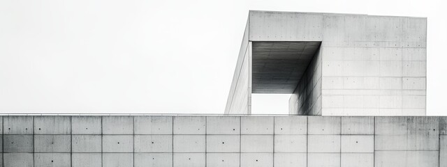 Obraz premium Abstract minimalist cityscape featuring geometric building shapes, emphasizing simplicity and form in urban design