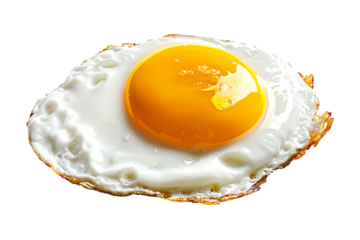 fried egg isolated on white background