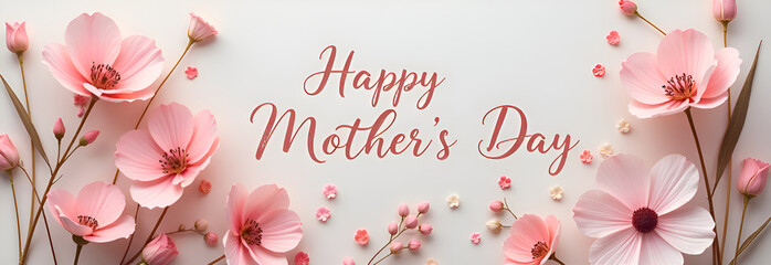 Happy mother's day, mothersday card, flowers