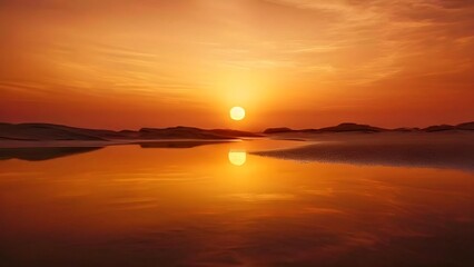 Obraz premium sunset over the lake