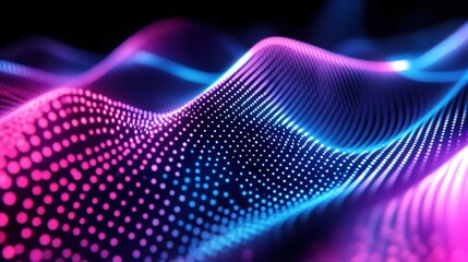 Abstract Modern Design with Dots and Waves