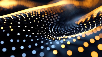 Elegant Black Dot Design with Soft Glow Effects