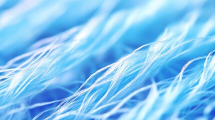 Obraz premium Closeup of Blue Silk Fibers for Textiles