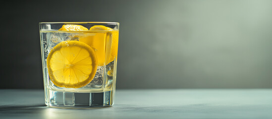 Lemon water with air bubbles  and copy space for text or design, Glass of water with lemon, Immune system boost, Immune-boosting foods, Weight loss, Healthy eating