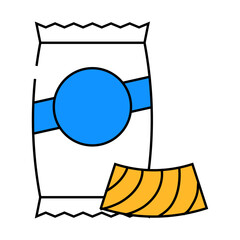 riccioli pasta line icon vector. riccioli pasta sign. isolated symbol illustration