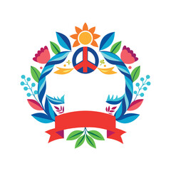 Obraz premium creative world peace day vector, quotex and logo design