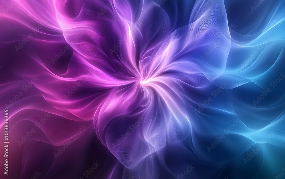 Aufkleber a vibrant abstract design featuring swirling hues of purple and blue, creating a sense of movement a