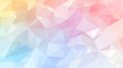 Obraz premium Abstract colorful low poly background with pastel shades of pink, blue, yellow, and white.