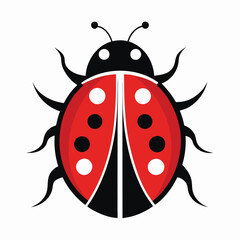 ladybug logo icon silhouette isolated on white 