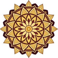 Ornamental luxury mandala pattern 3 in 1 design