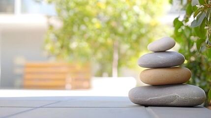 Sustainable Architecture with Stacked Smooth Rocks - Eco-Friendly Building Showcasing Nature-Inspired Green Design for Modern Living