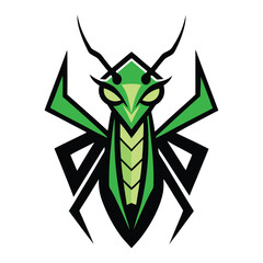 mantis illustration on a white