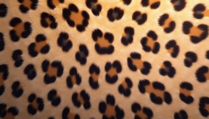 Fototapeta premium Wild Leopard Print Fur Texture in Golden and Black Tones for Fashion and Design