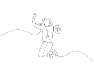 Continuous one line drawing of little girl. One line drawing illustration of girl child. International girl child day concept line art. Editable outline