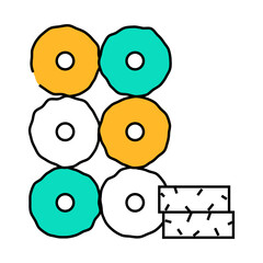 tablets peat line icon vector. tablets peat sign. isolated symbol illustration