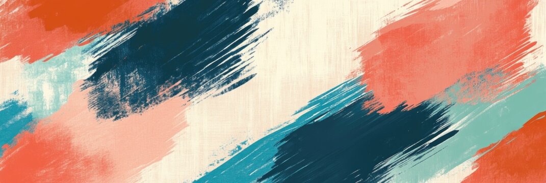  Brush texture with a layered, patchwork effect, combining different colors and stroke styles