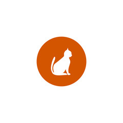 Cat icon isolated on transparent background
