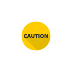 Attention caution sign icon isolated on transparent background