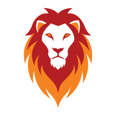 lion head mascot logo icon vector illustration