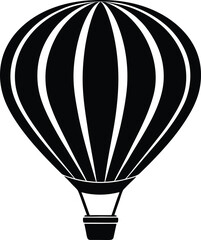 Fototapeta premium Hot Air Balloon silhouette vector illustration