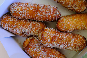typical cataln sweet with sugar and egg cream