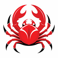 red crab isolated on white