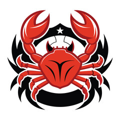 red crab logo on white