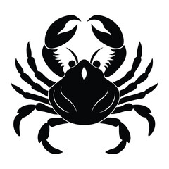 black crab isolated on white background