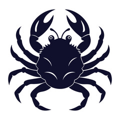 black crab isolated on white background