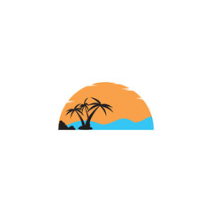 sunset logo template