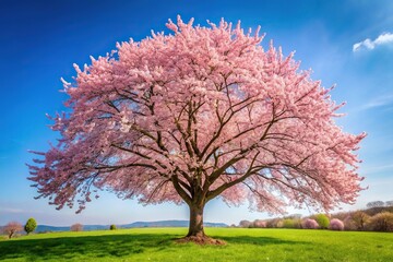 Naklejka premium Beautiful blooming cherry tree branch in spring