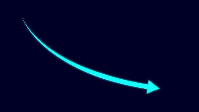 Animated of down business graph icon .business or finance concept icon