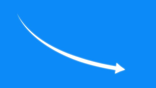 Animated of down business graph icon .business or finance concept icon