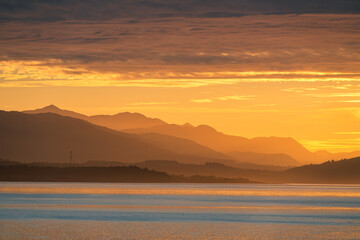 Beautiful sunset in Puget Sound