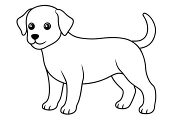 Engaging Puppies Coloring Book for Kids Highlighting Vector Illustrations of Happy Doggos
