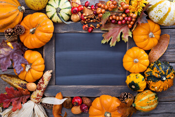 Pumpkins and variety of squash