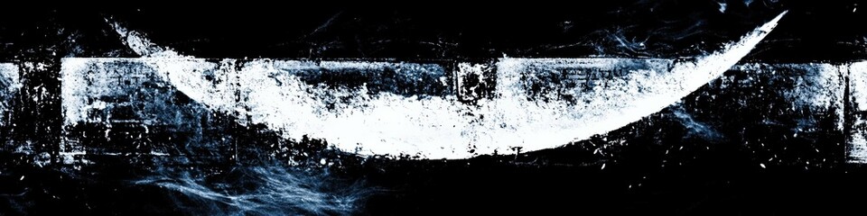 Dramatic halloween banner with desolate atmosphere in dark tones.