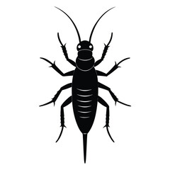 silhouette of a cockroach