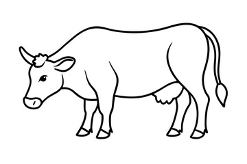 Creative Cow Coloring Book Vector Illustrations for Kids to Enjoy and Explore

