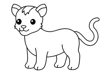 Cute Baby Animals Coloring Page Featuring Vector Illustrations for Creative Kids
