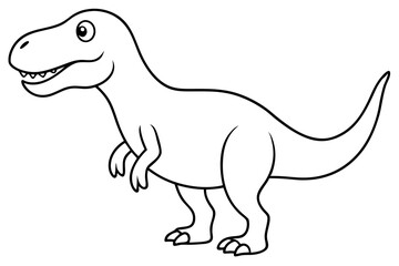 Exciting Cartoon Tyrannosaurus Coloring Experience with Unique Vector Illustration Designs





